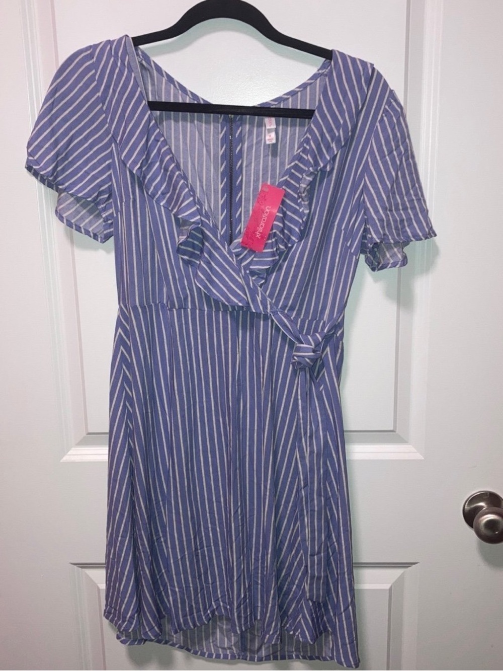 Xhilaration Striped Mini Wrap Dress